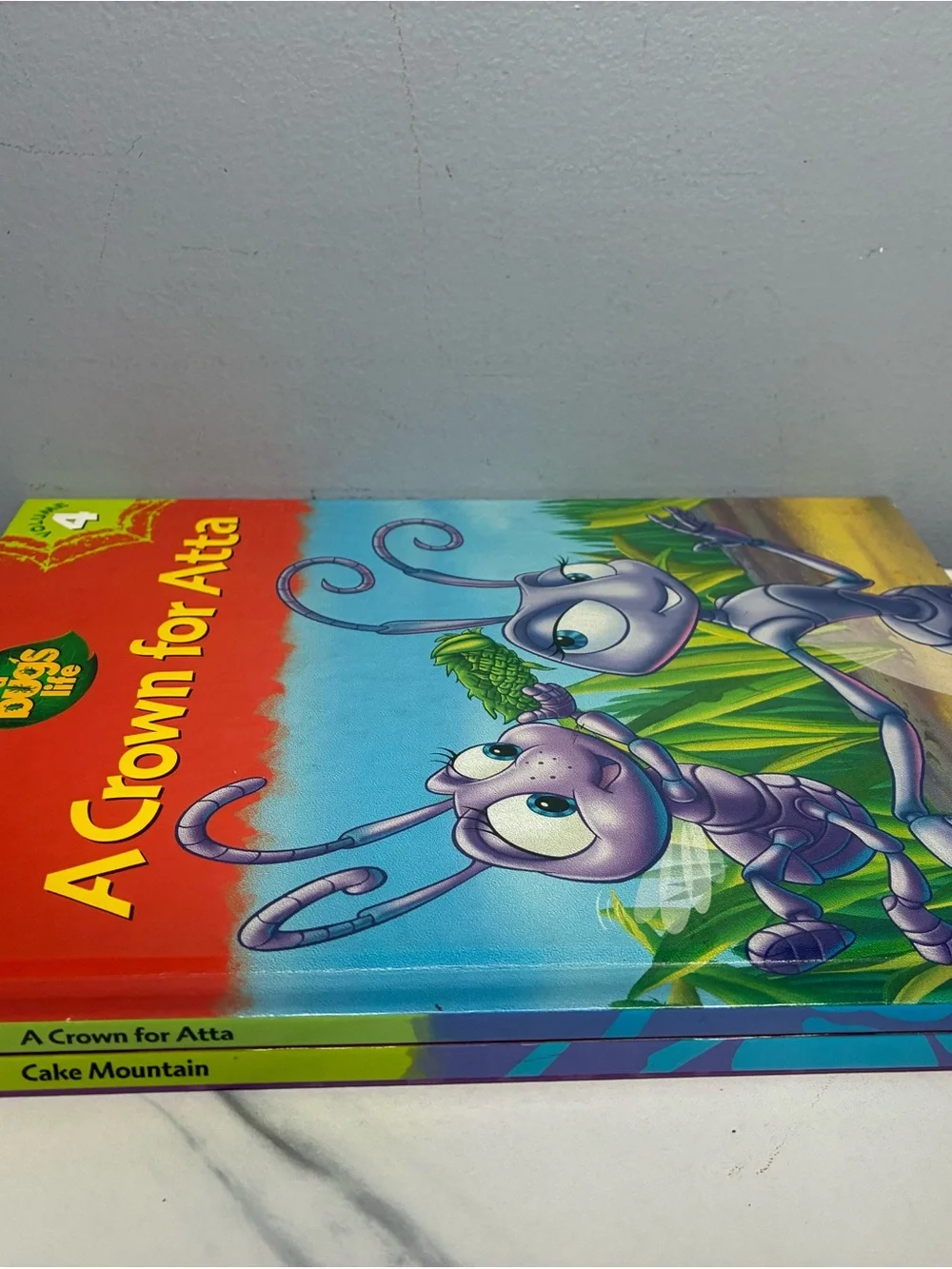 Disney Pixar A Bug’s Life Hardcover Books Vol 4 & 6 Crown for Atta Cake Mountain